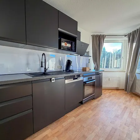 Stadtwald Living Longstay, Kueche, Waschmaschine, Balkon Essen